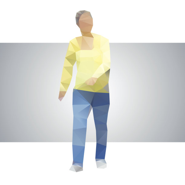 多边形的街头女孩图片下载