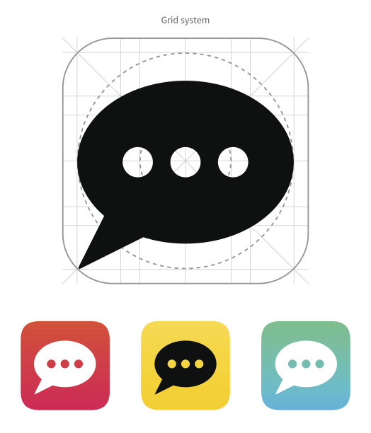 椭圆形泡沫图标。矢量插图。图片下载