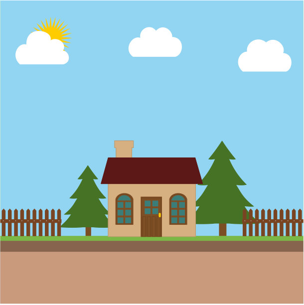 房子在花园图片下载