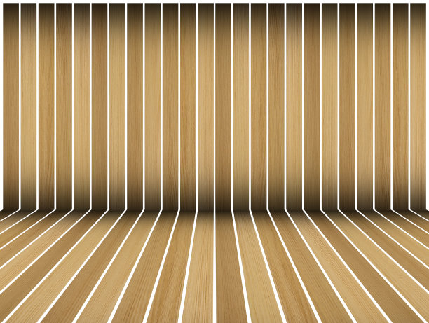 木地板和白色墙壁图片下载