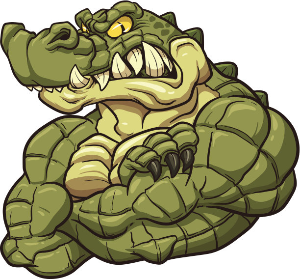 强大的鳄鱼吉祥物图片下载