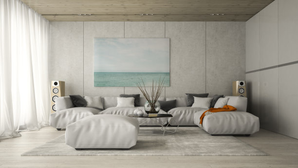 现代室内设计室3D效果图图片下载