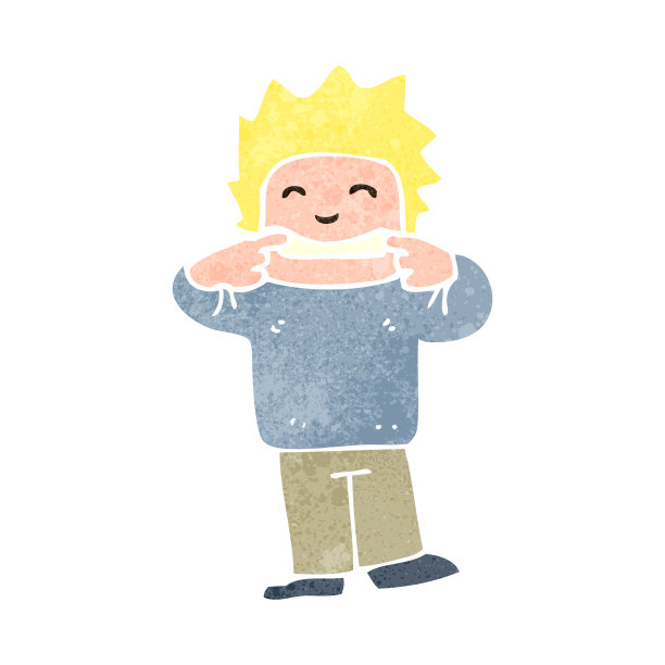 复古卡通男人做鬼脸图片下载