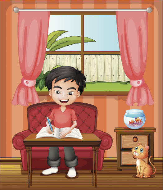 小男孩写的图片下载