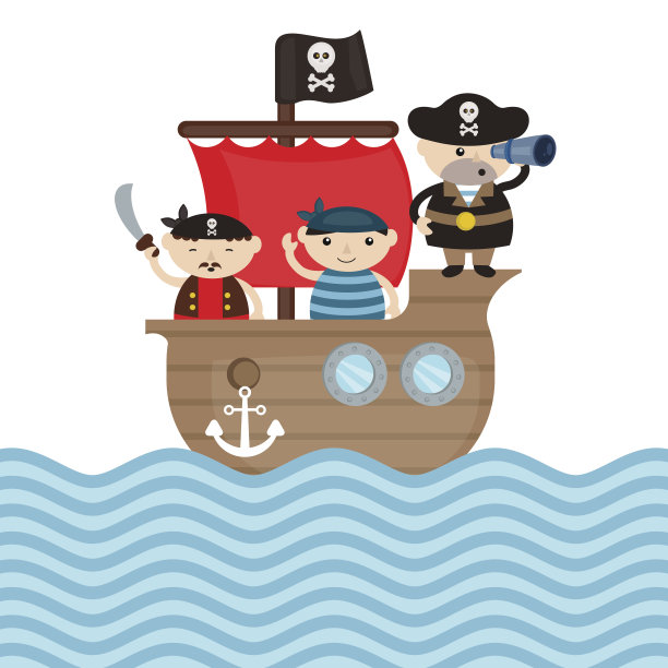 海盗船插图图片下载