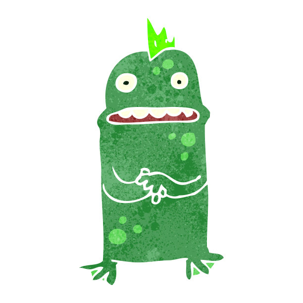 复古的卡通怪物图片下载