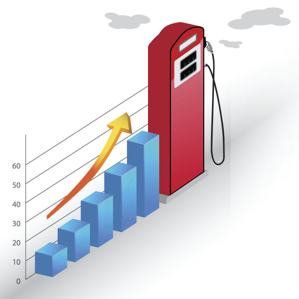 油泵业务统计柱状图矢量三维图图片下载