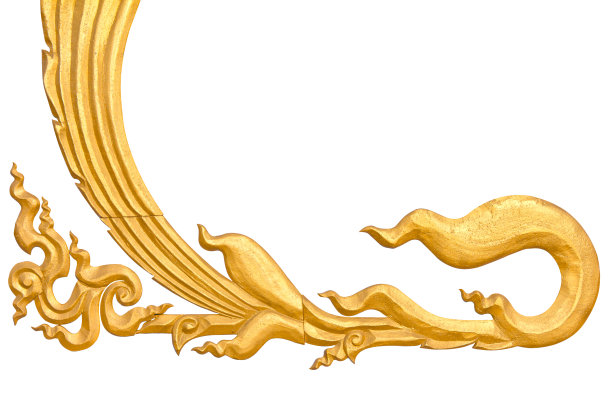 孤立图案泰国金图片下载