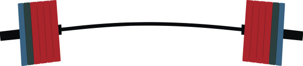 颜色轮廓杠铃图片下载