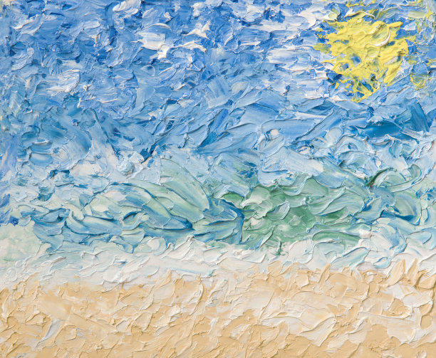 夏日抽象油画背景图片下载