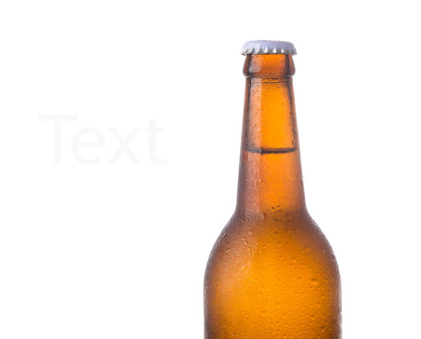 啤酒瓶孤立白色图片下载