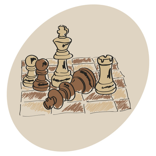 棋盘上的象棋素材图片