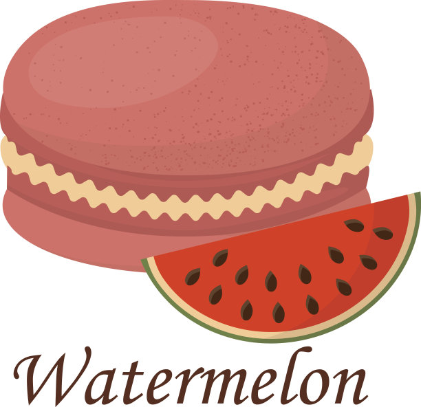 马卡龙蛋糕矢量插图图片下载