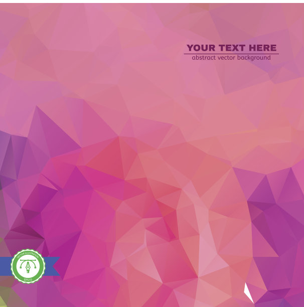 抽象彩色三角形背景。向量图片下载