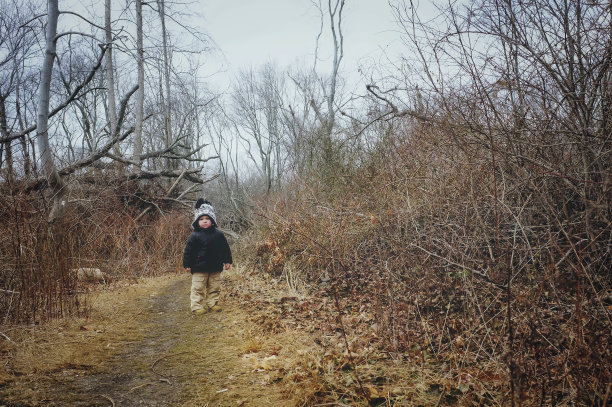 林中独人图片下载