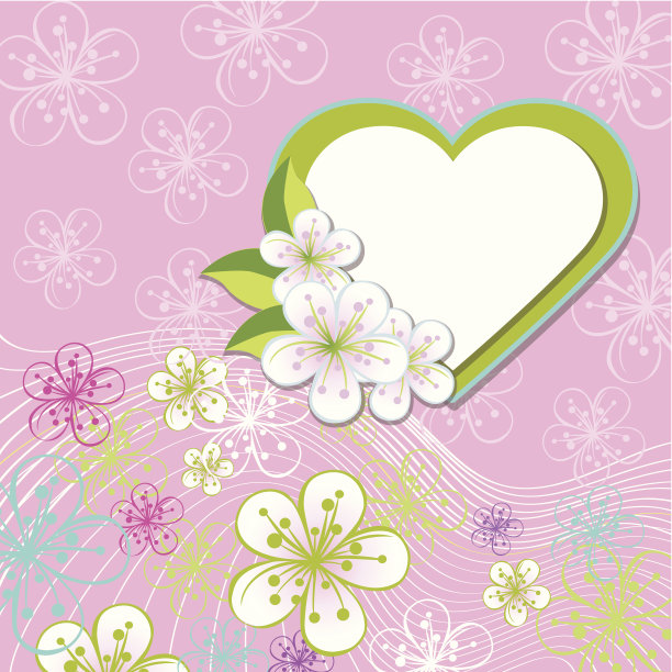 花艺设计的婚礼模板。春花,线条的背景图片下载