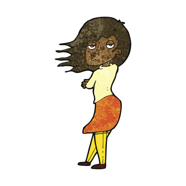 卡通女人做照片脸图片下载