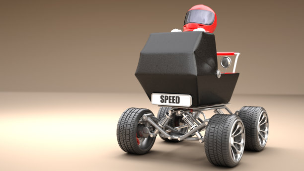 带大车轮的超级婴儿车图片下载