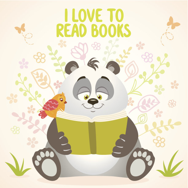 熊猫看书图片下载