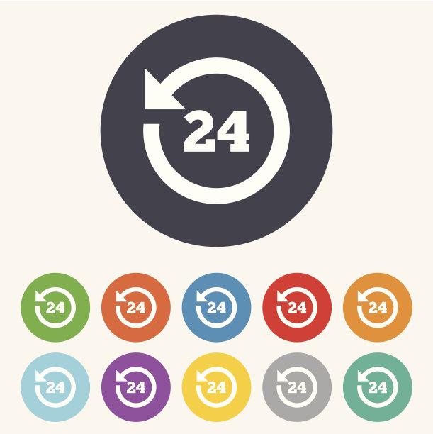 24小时客户服务。时钟的支持。图片下载