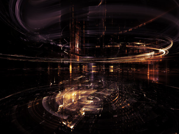 未来城市灯光的抽象视图图片下载