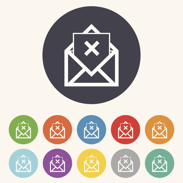 邮件删除图标。信封的象征。信息标志图片下载