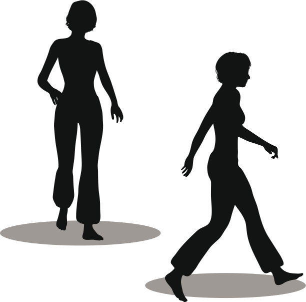 舞者的女性剪影图片下载