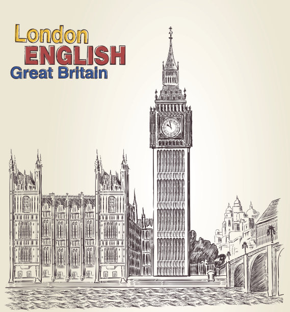 向量大本钟。雕刻图片下载