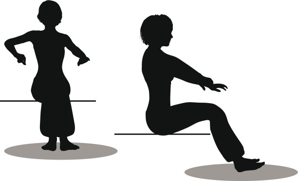 舞者的女性剪影图片下载