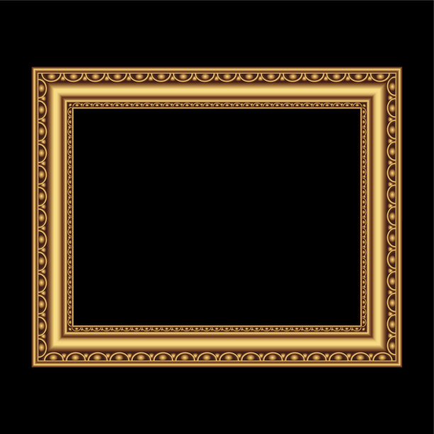 古董金色的框架图片下载