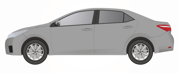 现实模型汽车孤立的背景。详细的图纸。矢量插图。图片下载