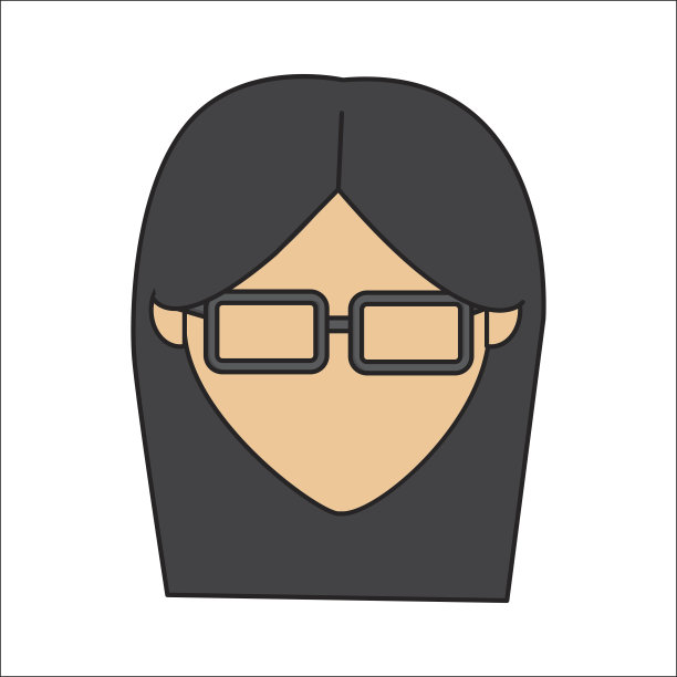 人们，头像脸的女人戴着眼镜的图标图片下载