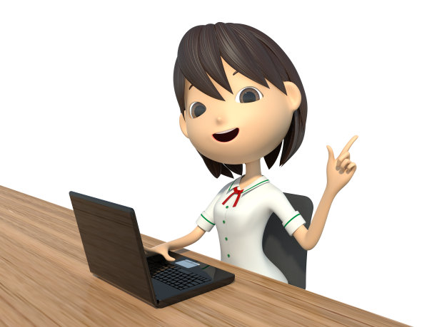 女学生使用笔记本电脑图片下载