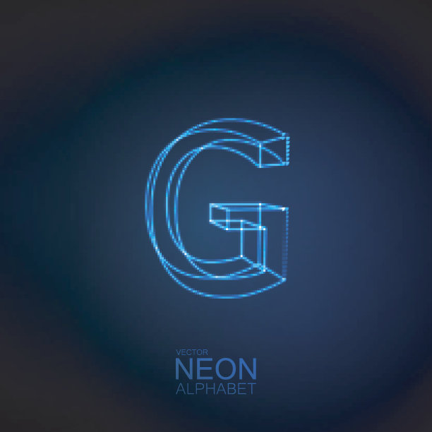 霓虹3D字母G图片下载