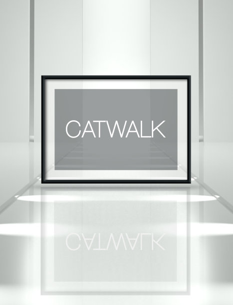 时装在空荡荡的t台上走秀图片下载