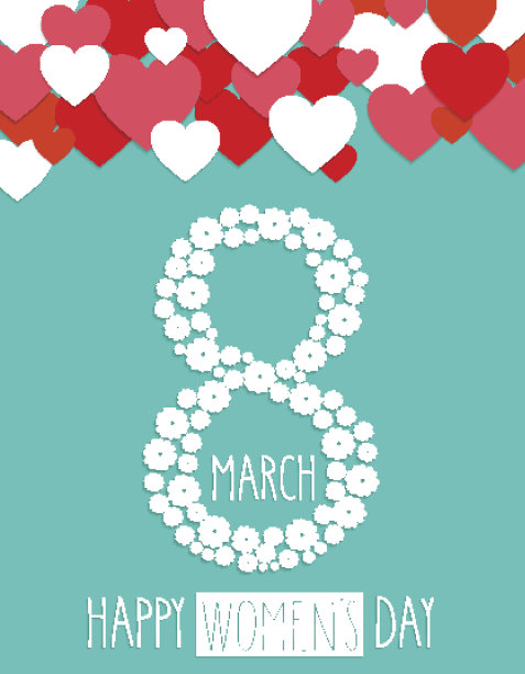 国际妇女节，3月8日。手写的文字图片下载