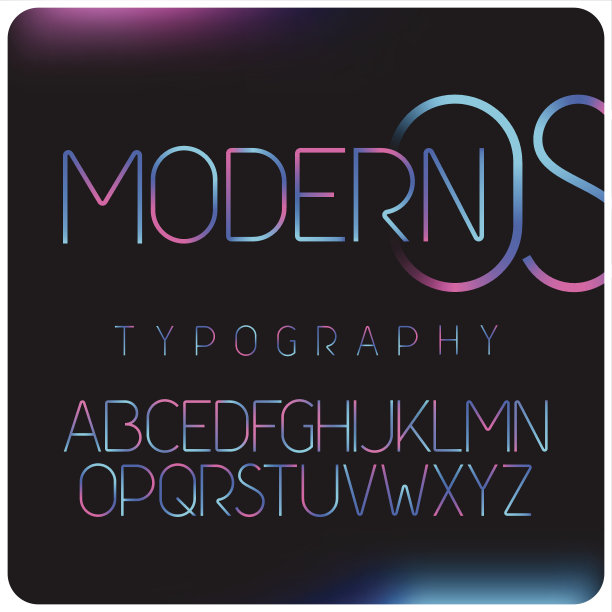 现代渐变颜色字体图片下载