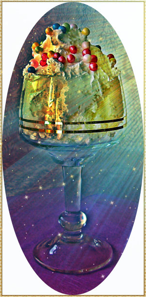 香草冰淇淋和星光，抽象图片下载