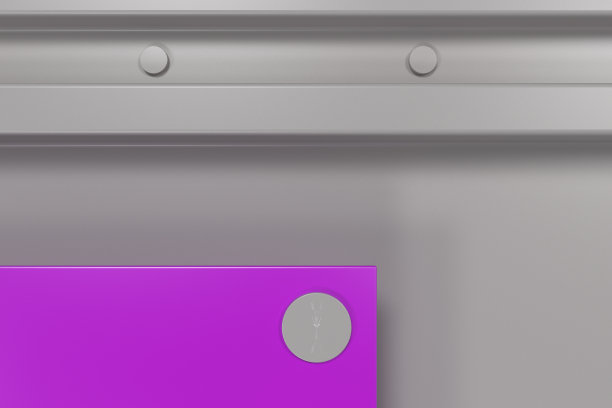 矩形彩色板在白色背景与铆钉图片下载