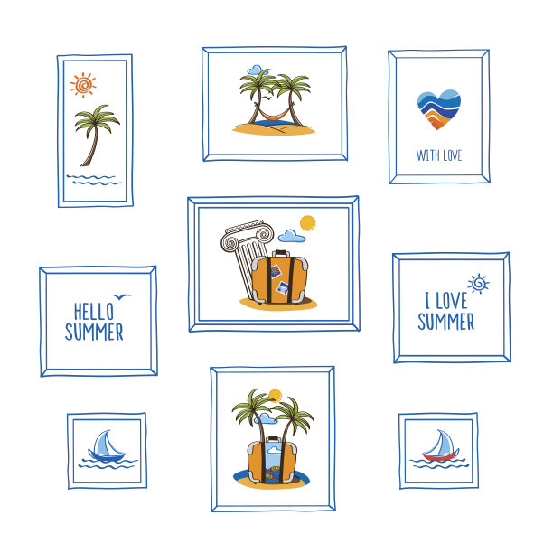 你好,夏天。我爱夏天。图片下载