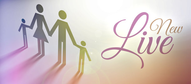 新家庭生活概念创意插画图片下载