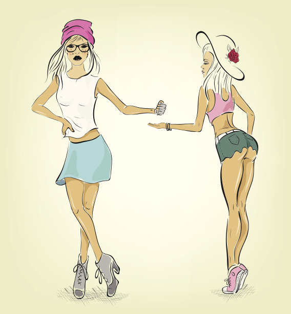 两个女孩图片下载