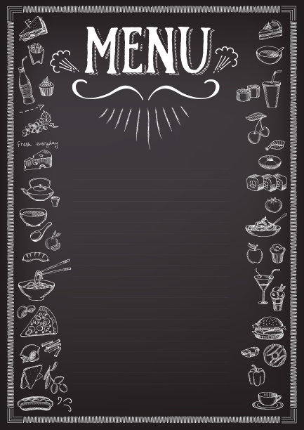 食品菜单。图片下载