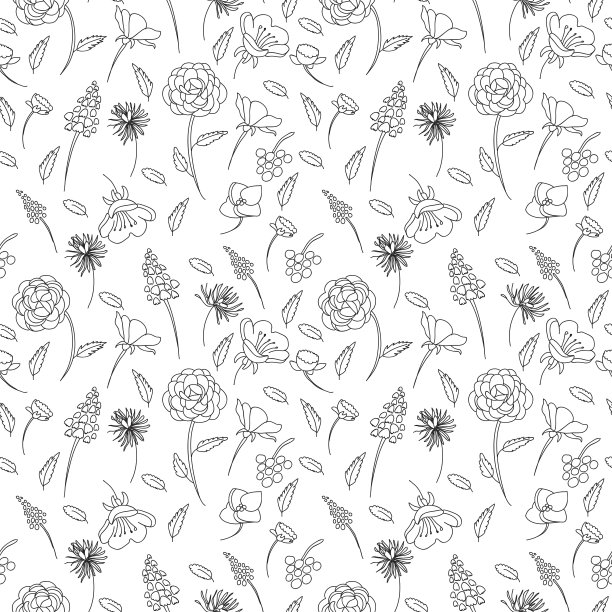 bnw花朵图案素材图片