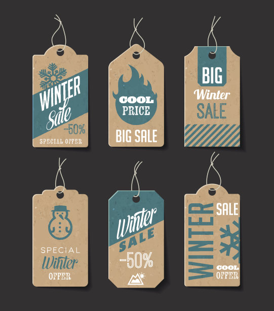 冬季销售标签图片下载