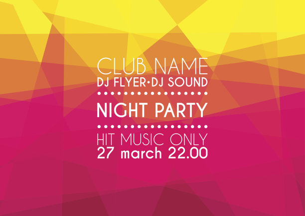 水平红色和黄色马赛克音乐派对背景。图片下载