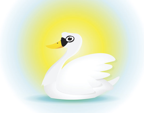 优雅天鹅卡通图片下载