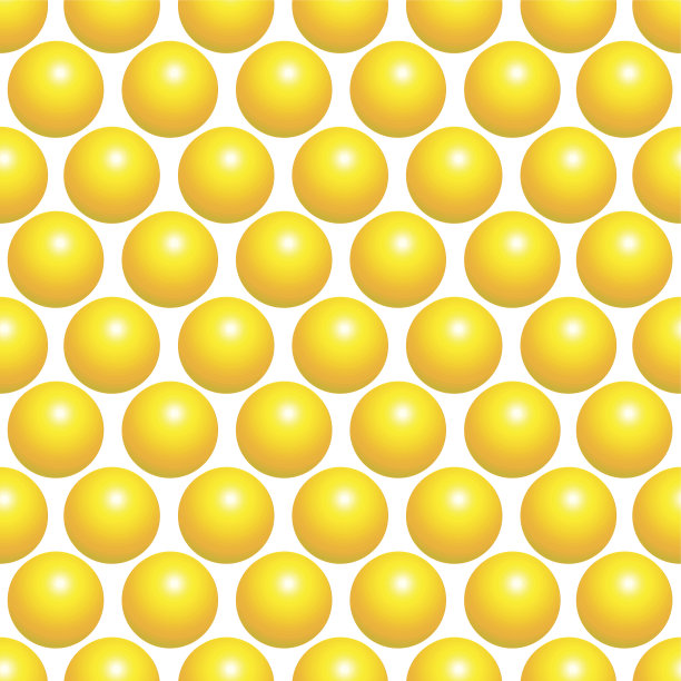 黄色圆的抽象无缝图案图片下载