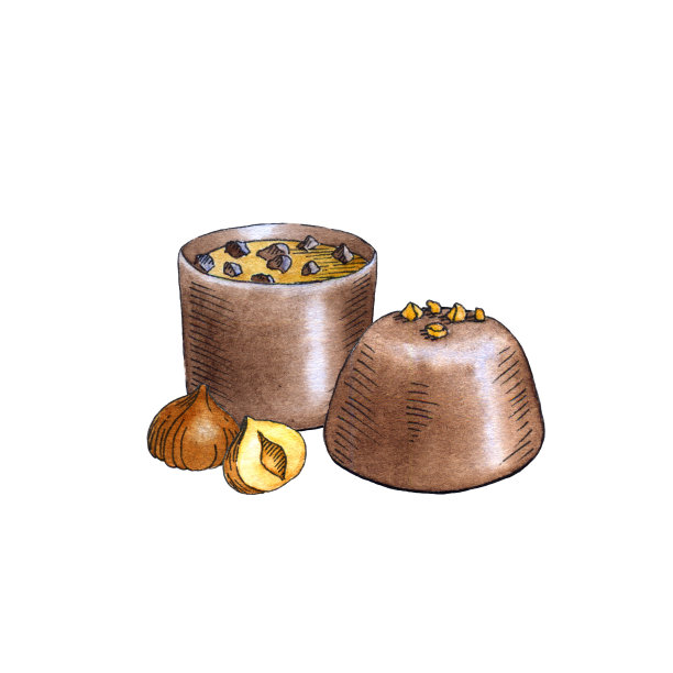 水彩巧克力糖果图片下载