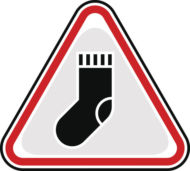 圣诞袜标志三角形贴纸图标图片下载